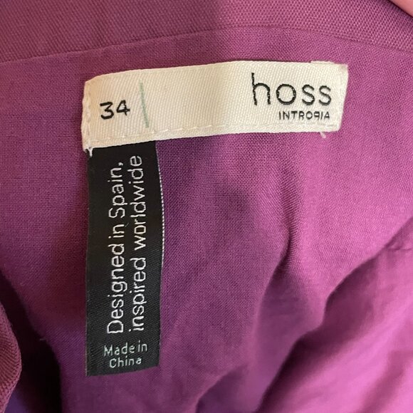Hoss Intropia | Violet Purple Structured Fit & Flare Dress Size 34 (US Size 2) - Picture 4 of 5